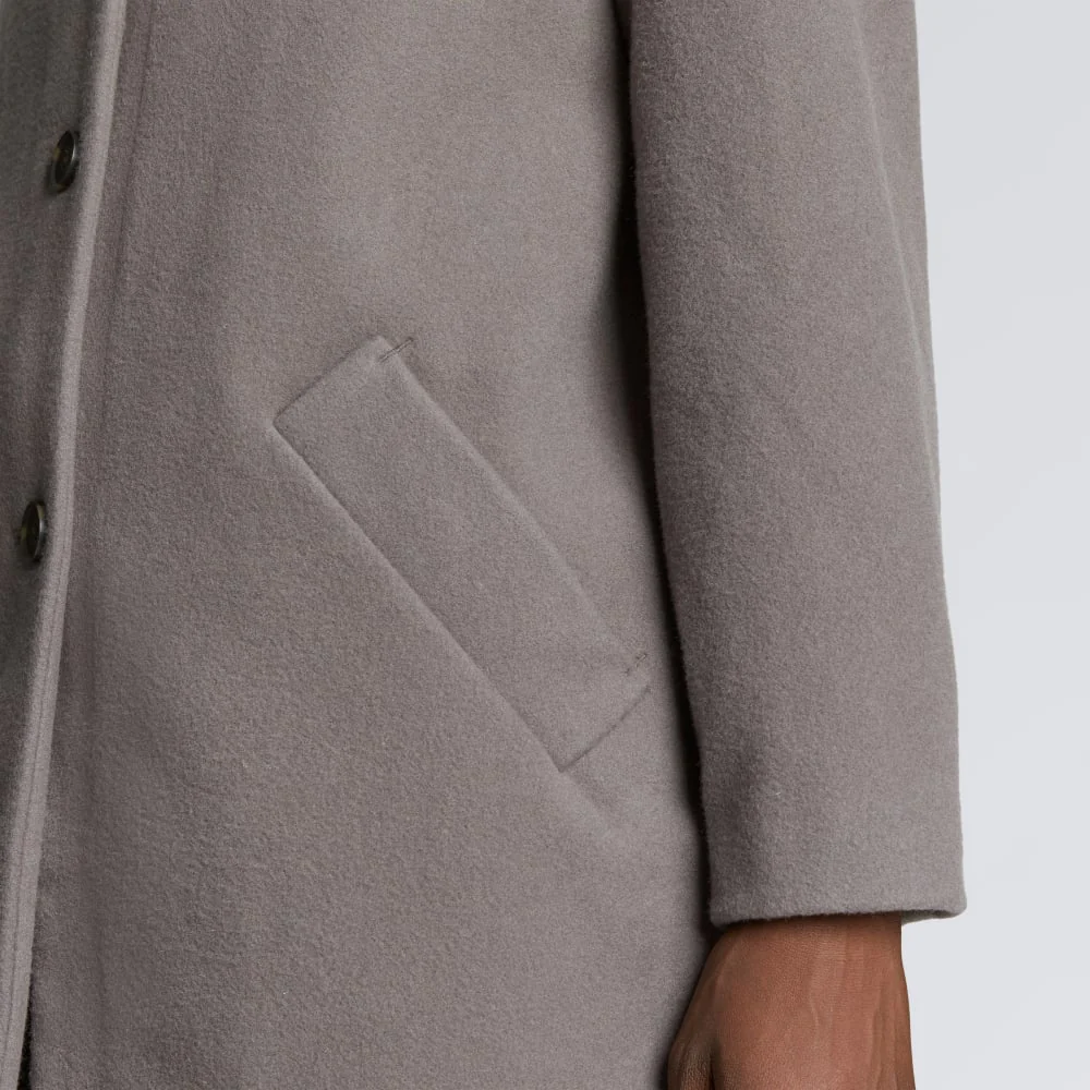 The Italian ReWool® Cocoon Coat | Taupe Grey - Image 5