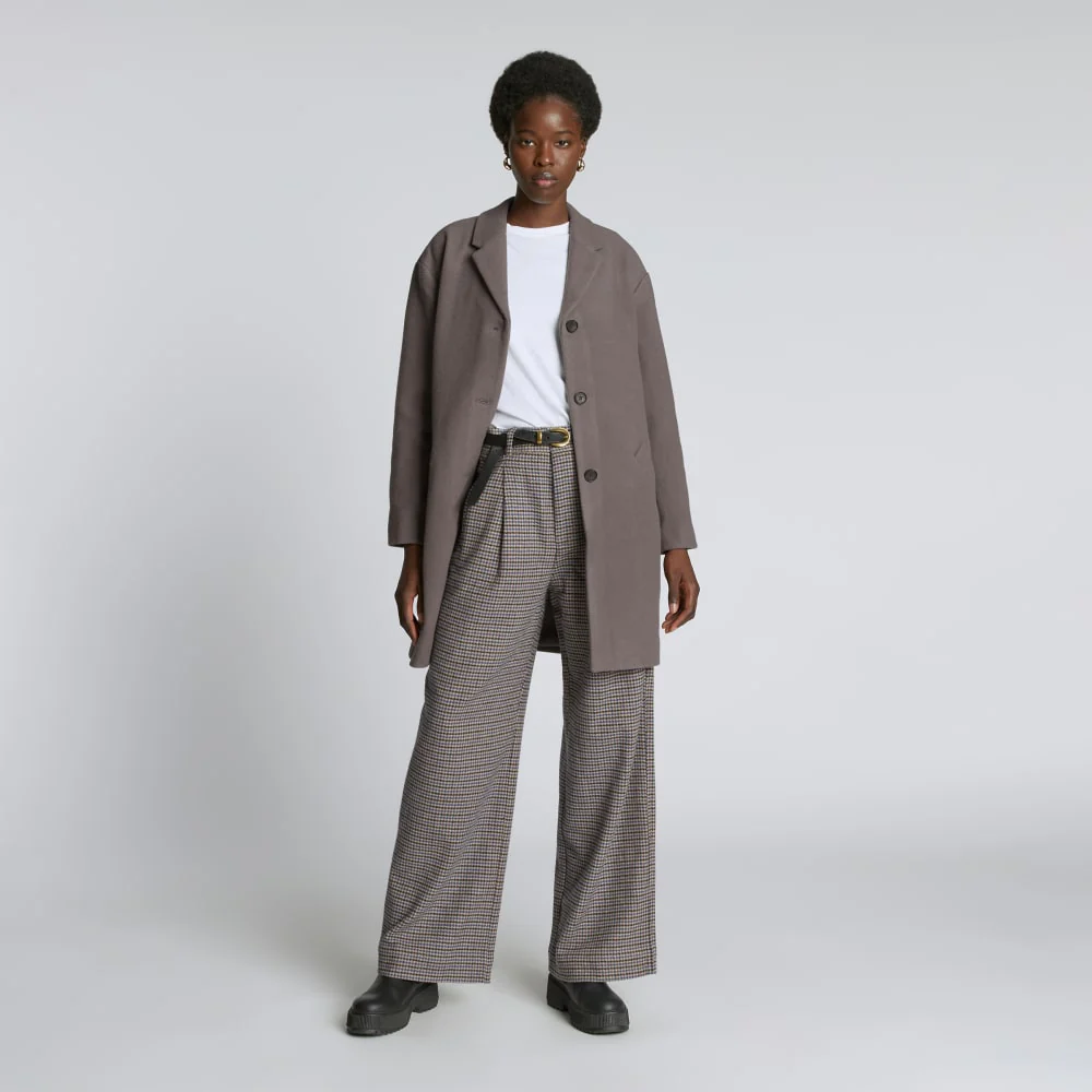 The Italian ReWool® Cocoon Coat | Taupe Grey - Image 6