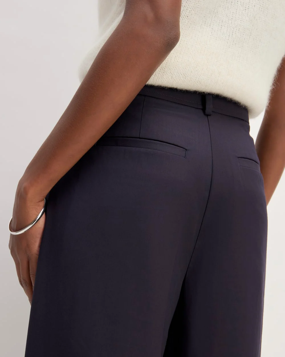 The Italian Wool Way-High® Drape Pant | Navy - Image 5