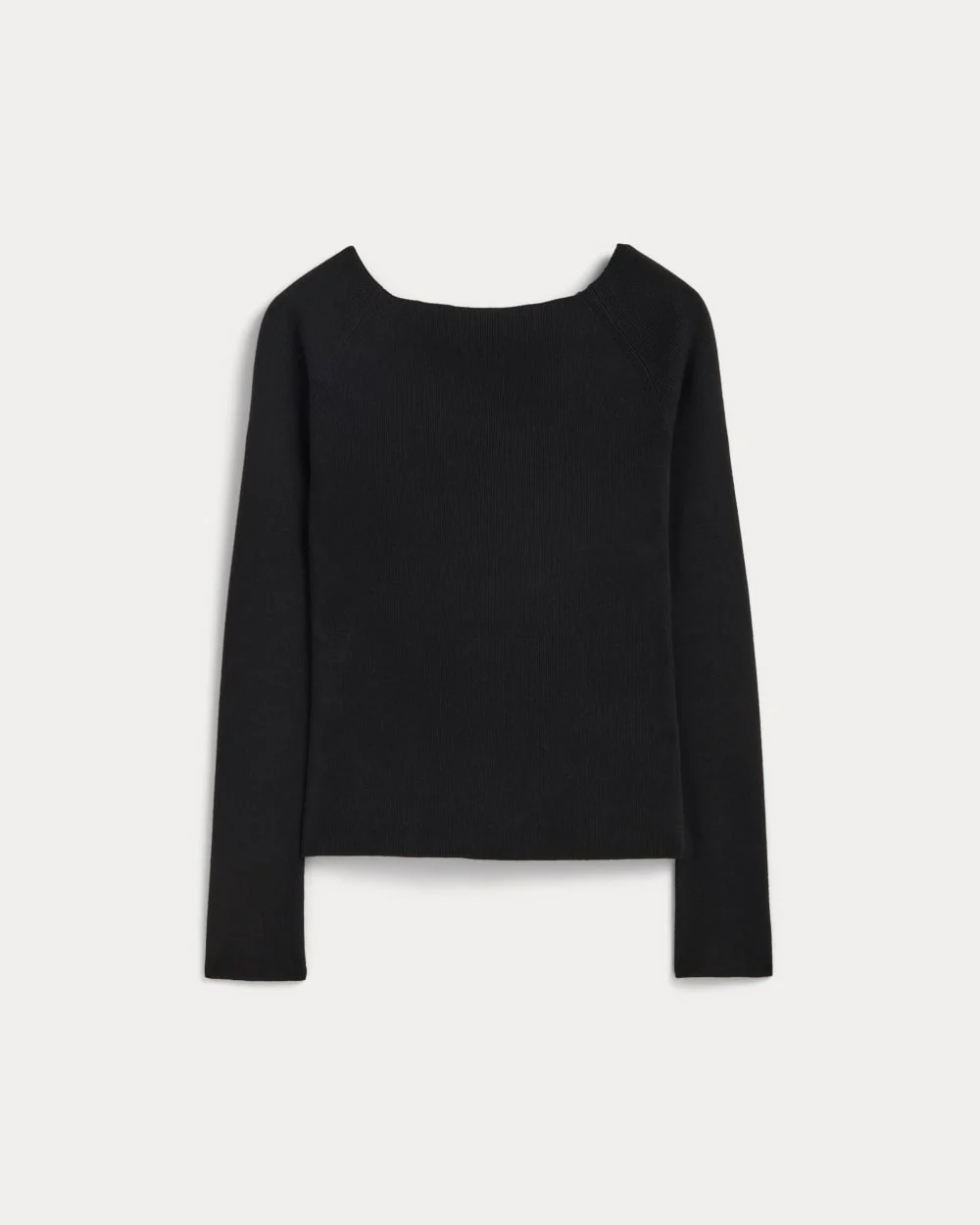 The Knit Boatneck Top | Black - Image 2