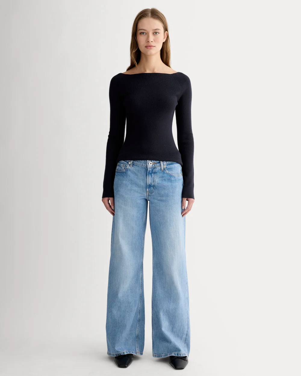 The Knit Boatneck Top | Navy - Image 3