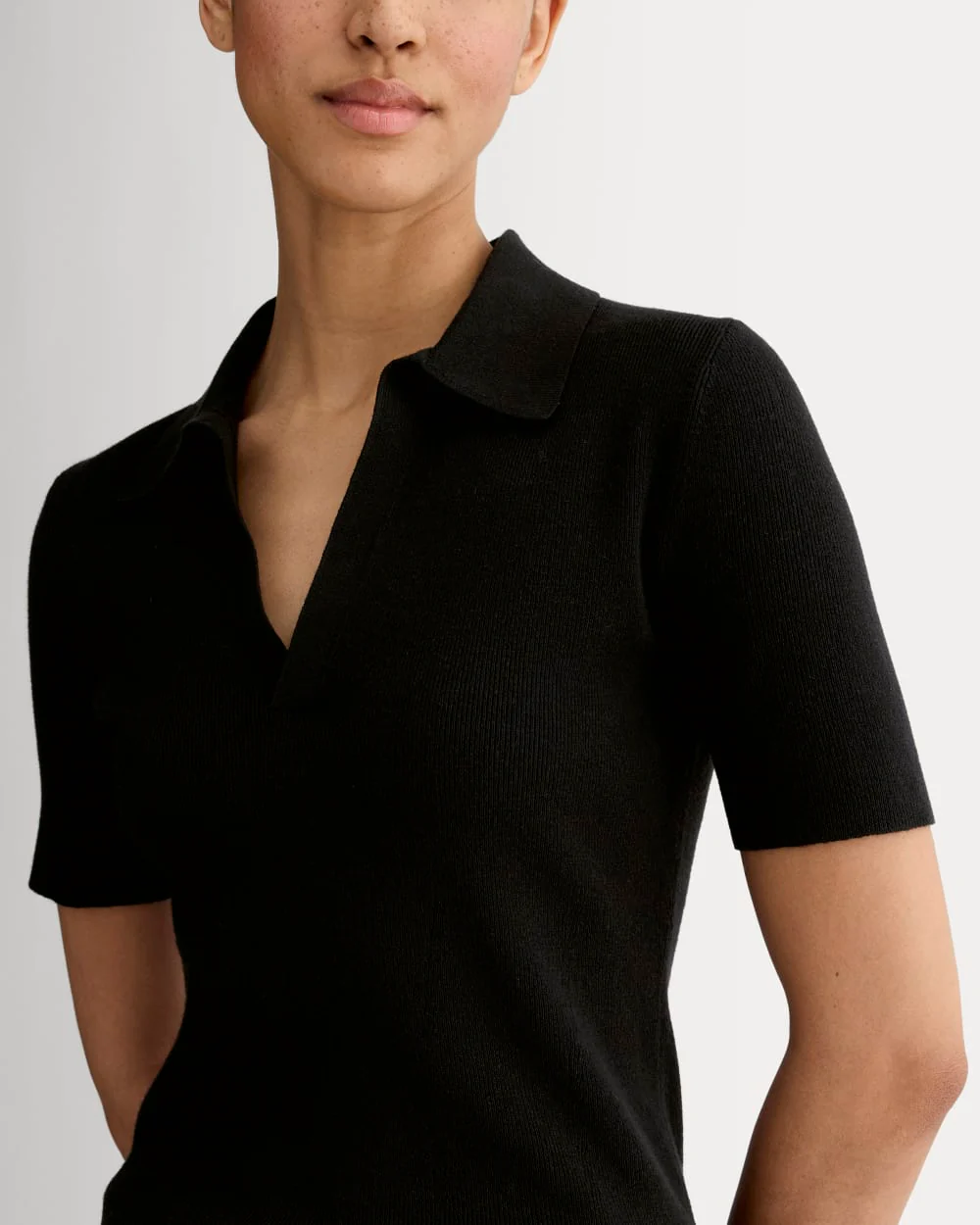 The Knit Polo | Black - Image 4
