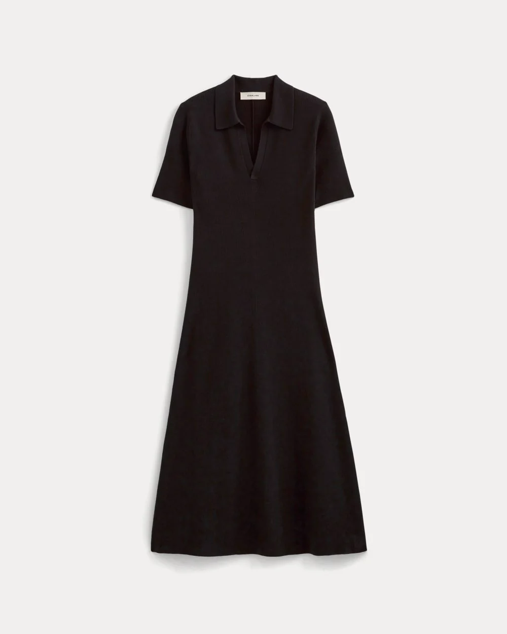 The Knit Polo Dress | Black - Image 2
