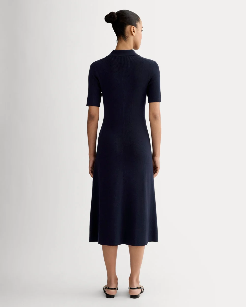 The Knit Polo Dress | Navy - Image 4