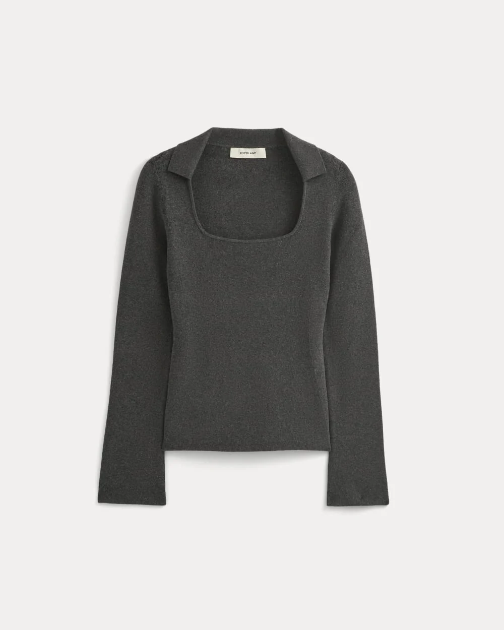 Knit Scoop-Neck Top | Heathered Soot - Image 2