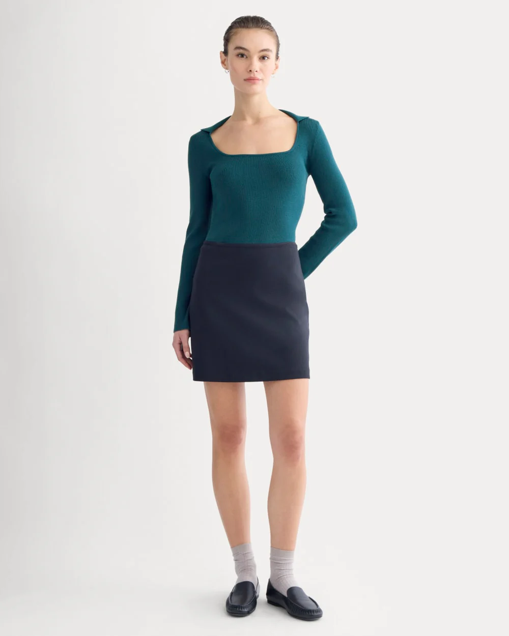 Knit Scoop-Neck Top | Reflecting Pond - Image 3