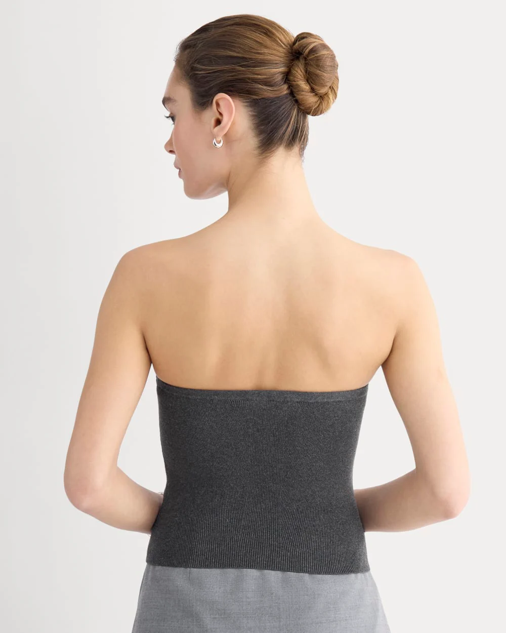 Knit Tube Top | Heathered Soot - Image 8