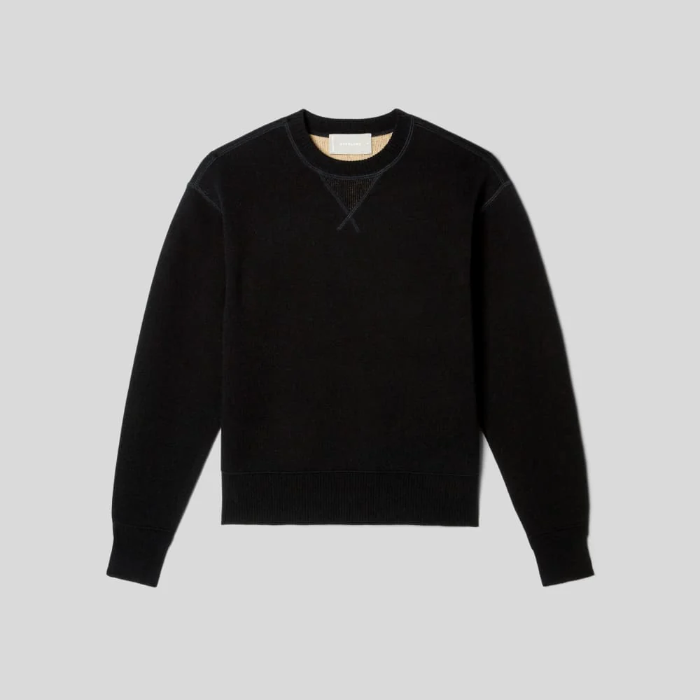 The Cotton-Merino Sweatshirt | Black - Image 2