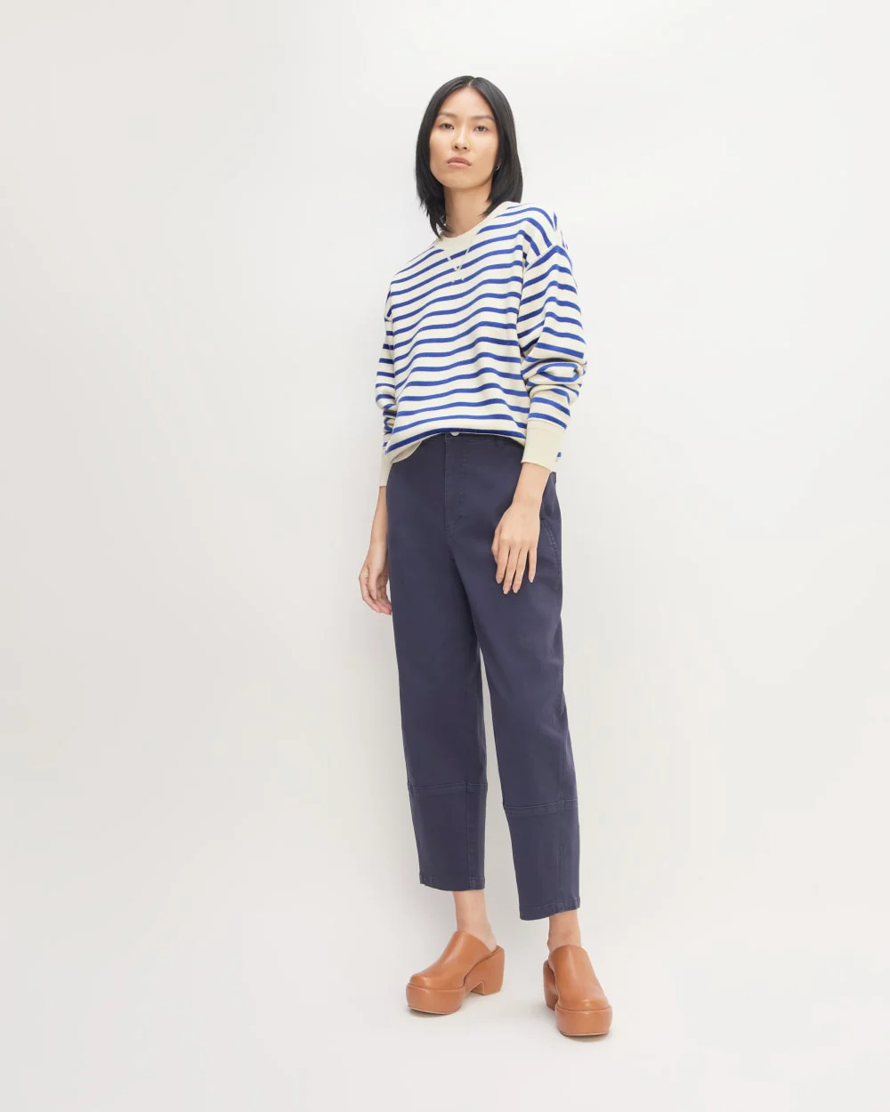 The Cotton-Merino Sweatshirt | Canvas / Lapis Blue - Image 3