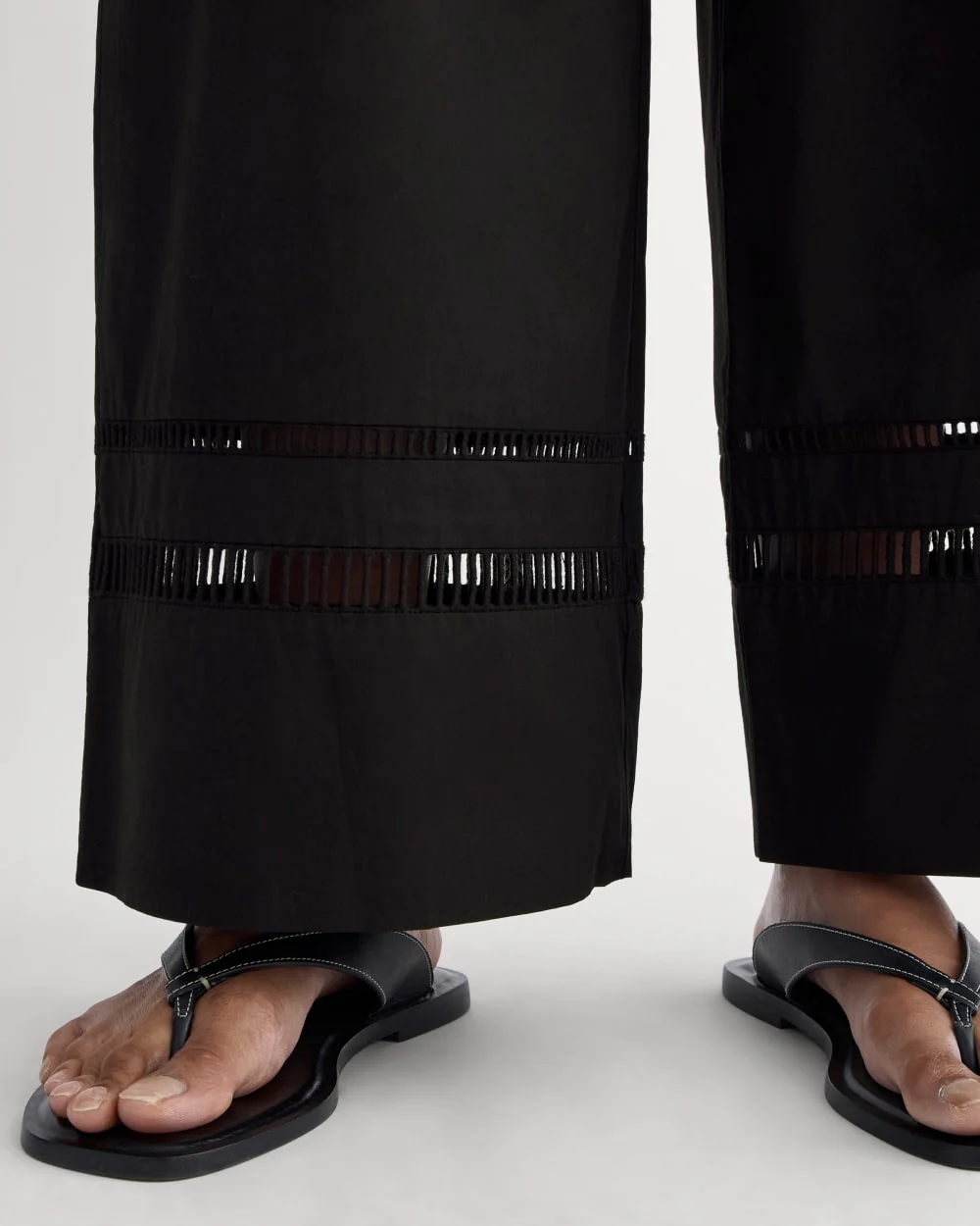 The Lace Trim Pant | Black - Image 4