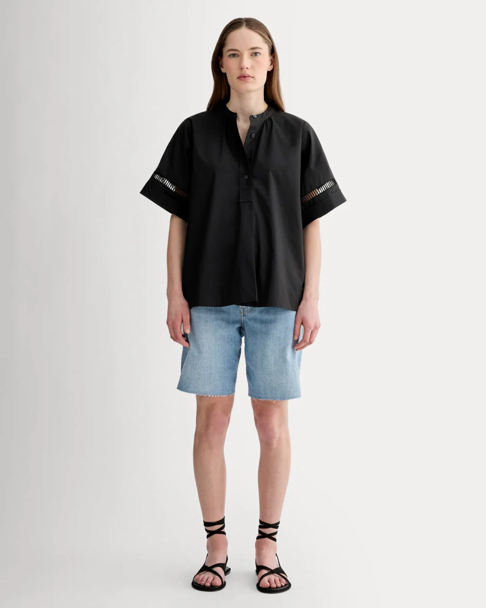 The Lace Trim Popover | Black - Image 3
