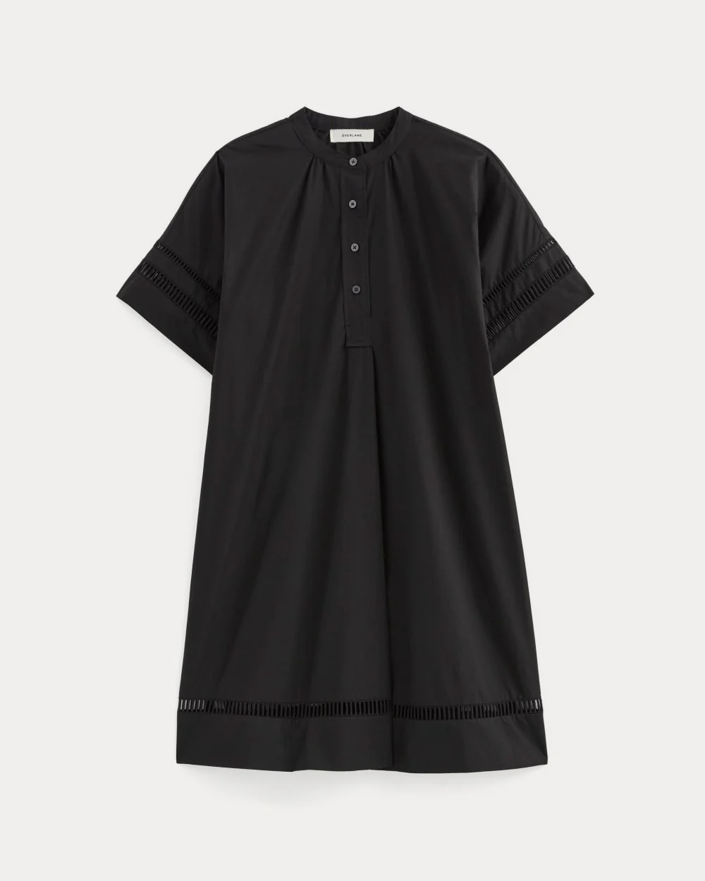 The Lace Trim Popover Dress | Black - Image 2