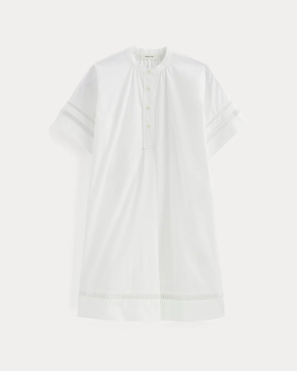 The Lace Trim Popover Dress | White - Image 2