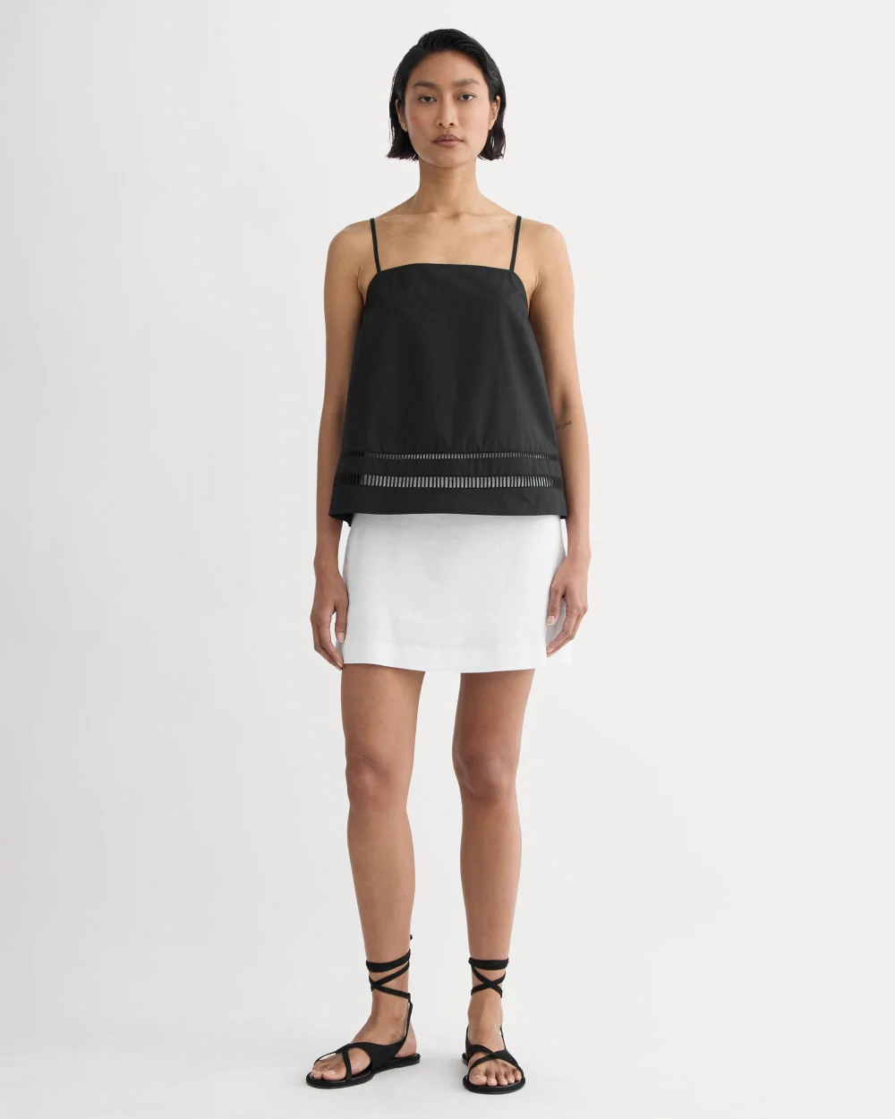 The Lace Trim Tank | Black - Image 3