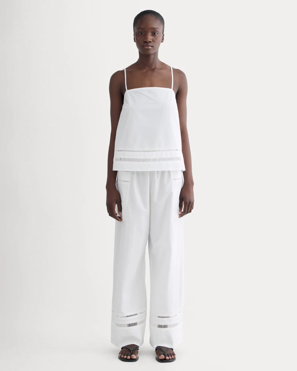 The Lace Trim Tank | White - Image 3