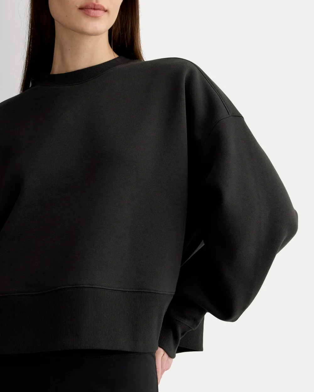 Luxe Fleece Sweatshirt | Black - Image 4