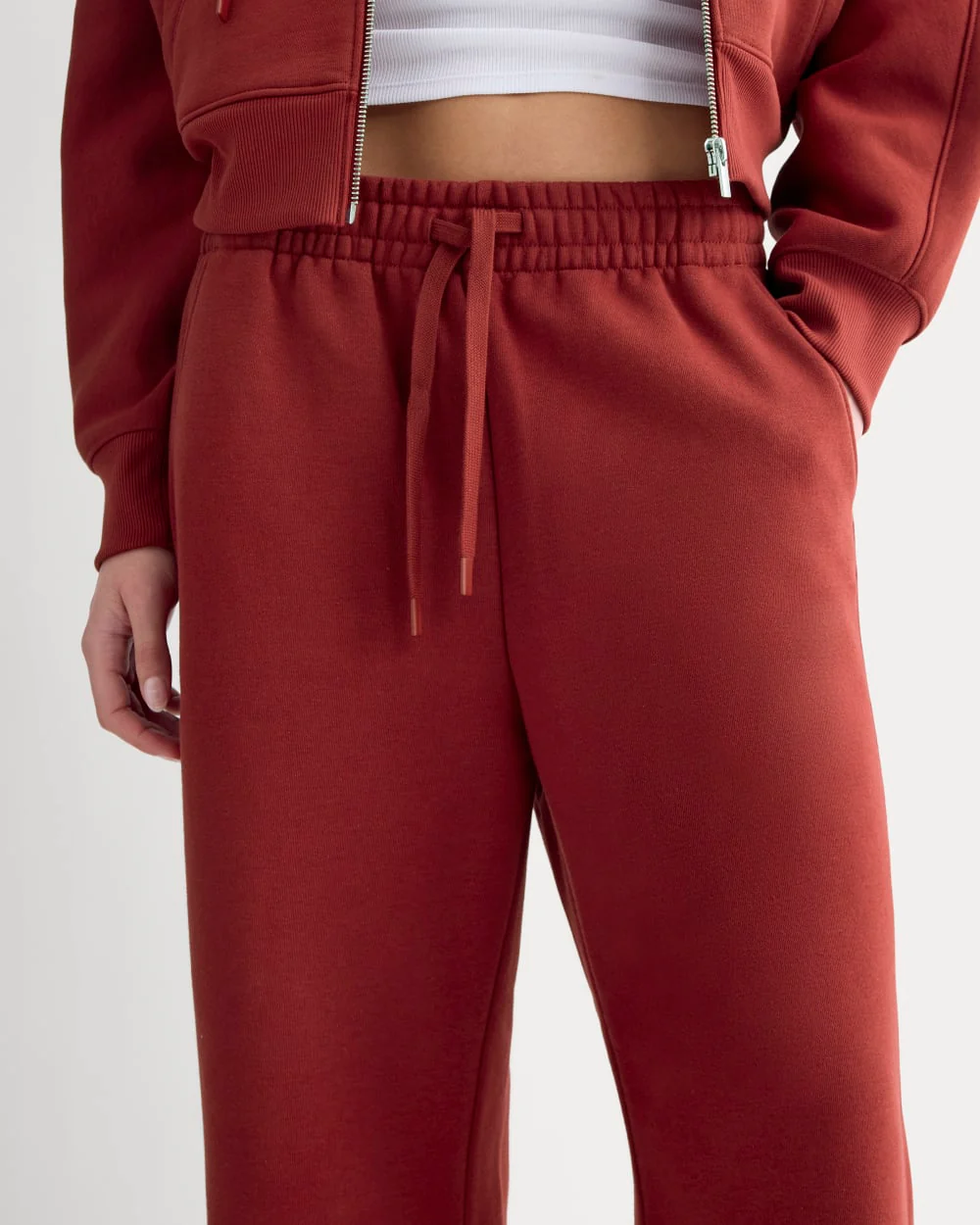 Luxe Fleece Barrel Sweatpant | Merlot - Image 4