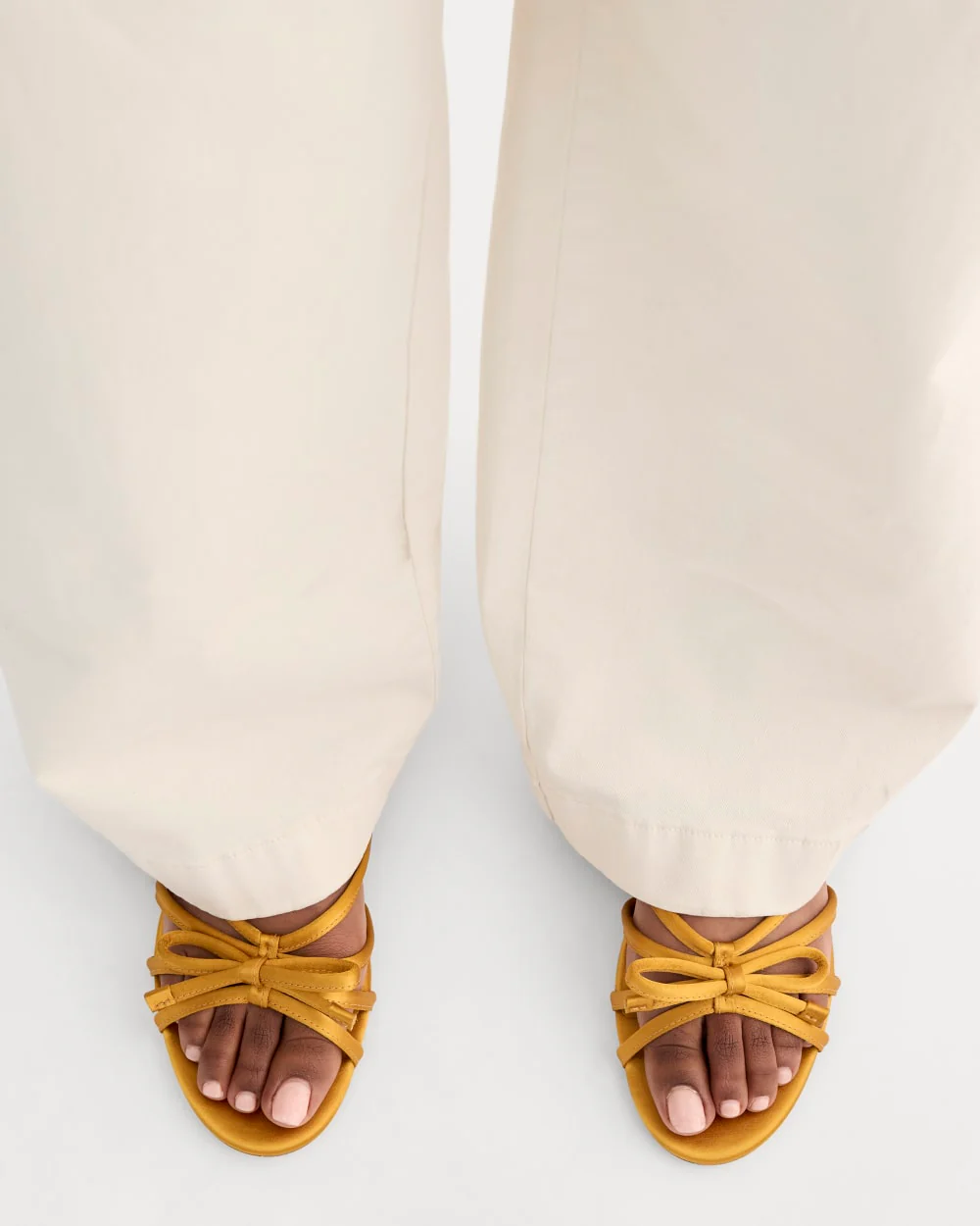 The Bow Sandal | Golden Sun Satin - Image 3