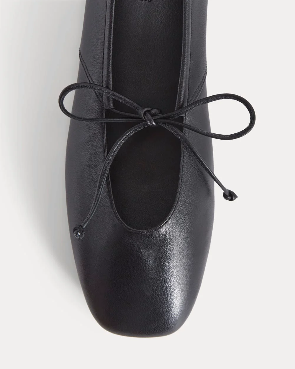 Leather Keyhole Flat | Black - Image 6