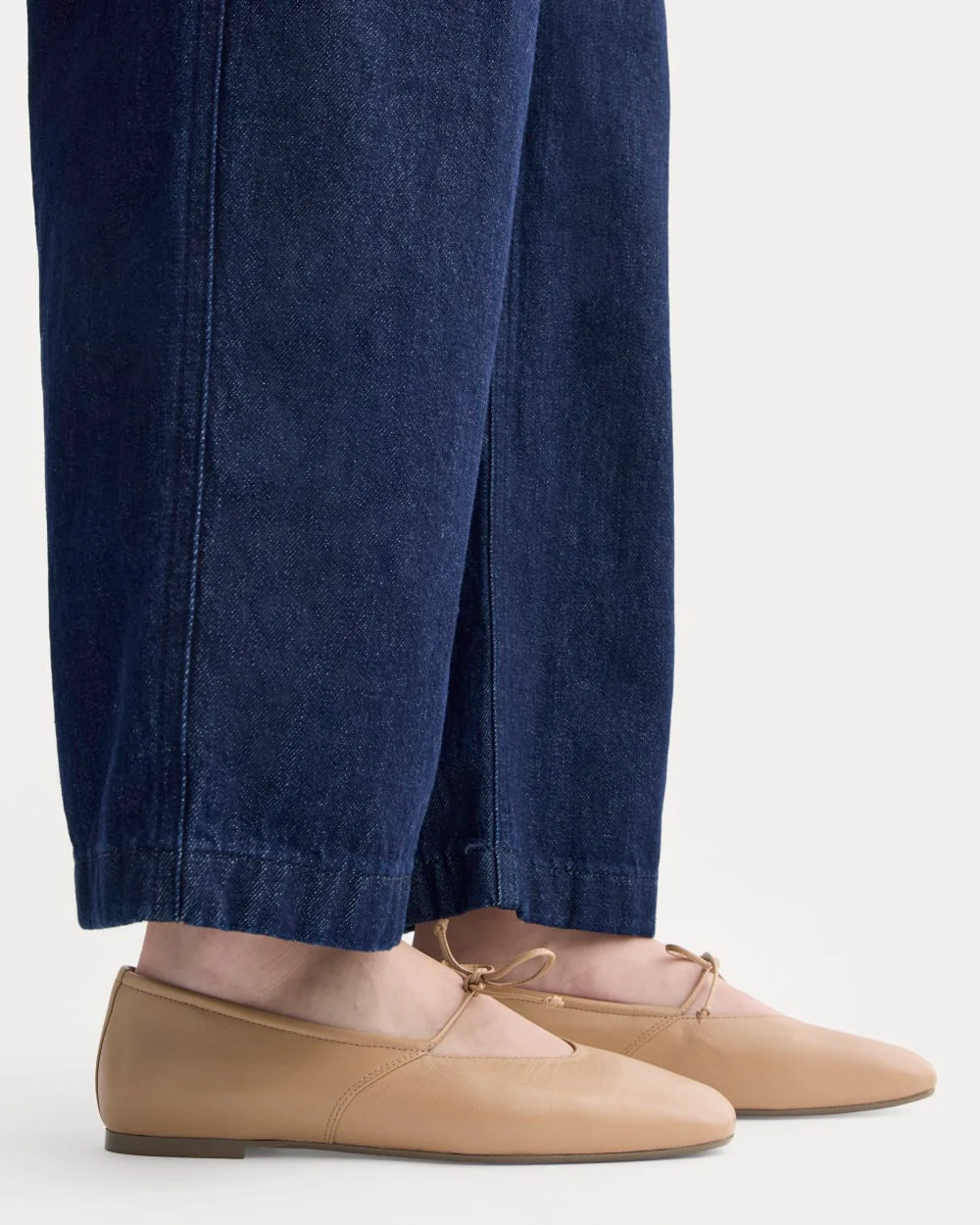 Leather Keyhole Flat | Blush Tan - Image 4