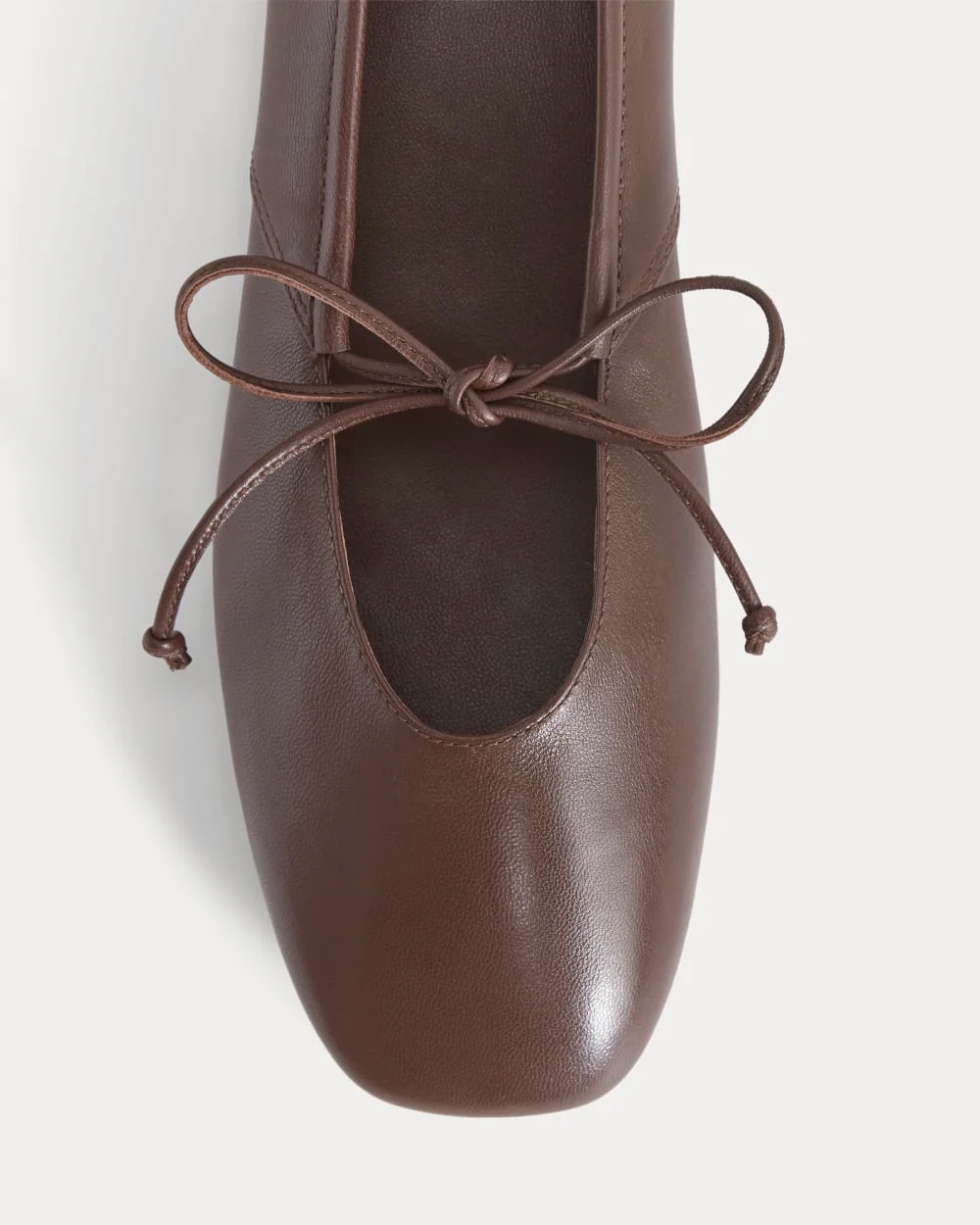 Leather Keyhole Flat | Burnt Umber - Image 6