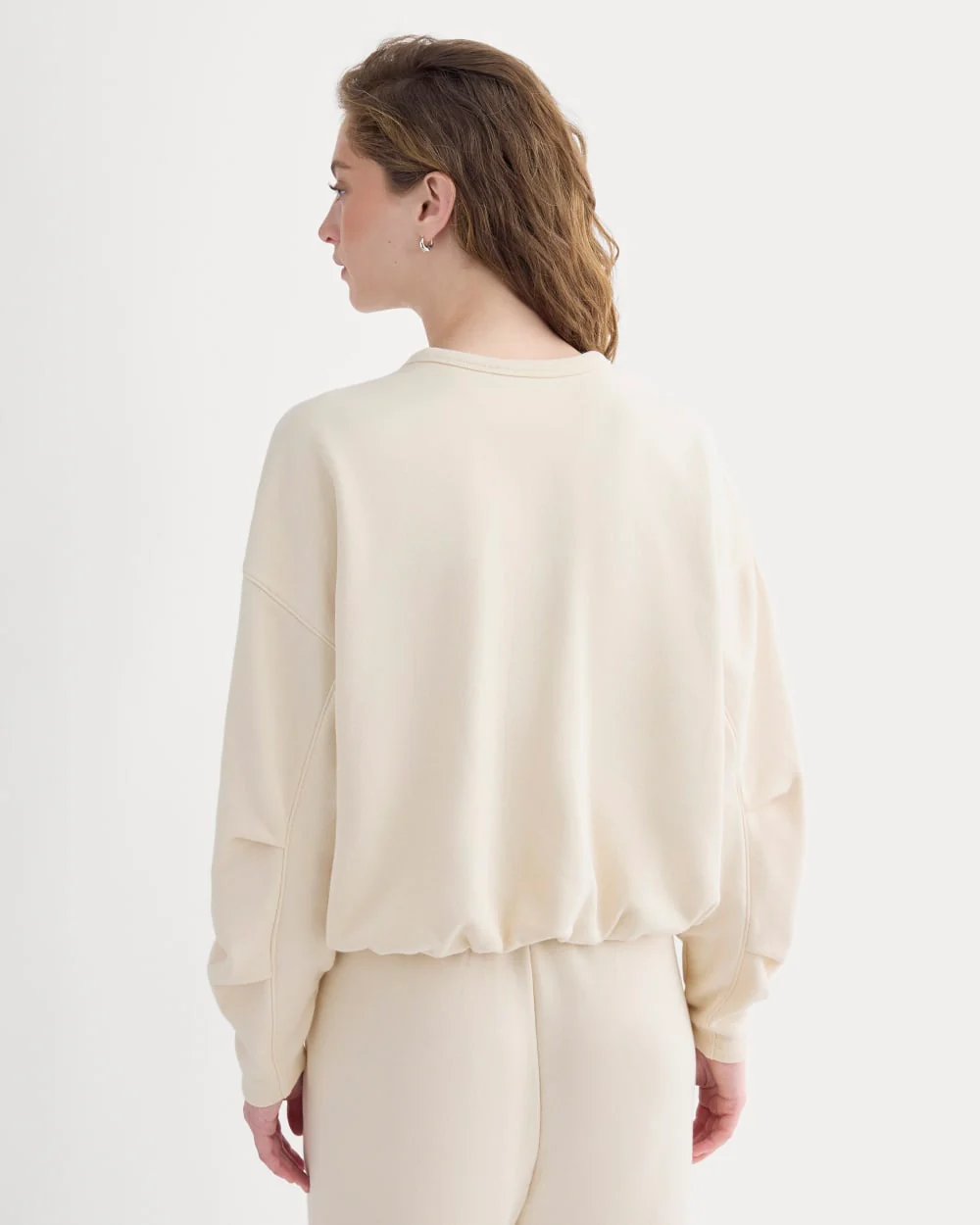 Lightweight Terry Bubble Sweatshirt | Parchment - Image 5