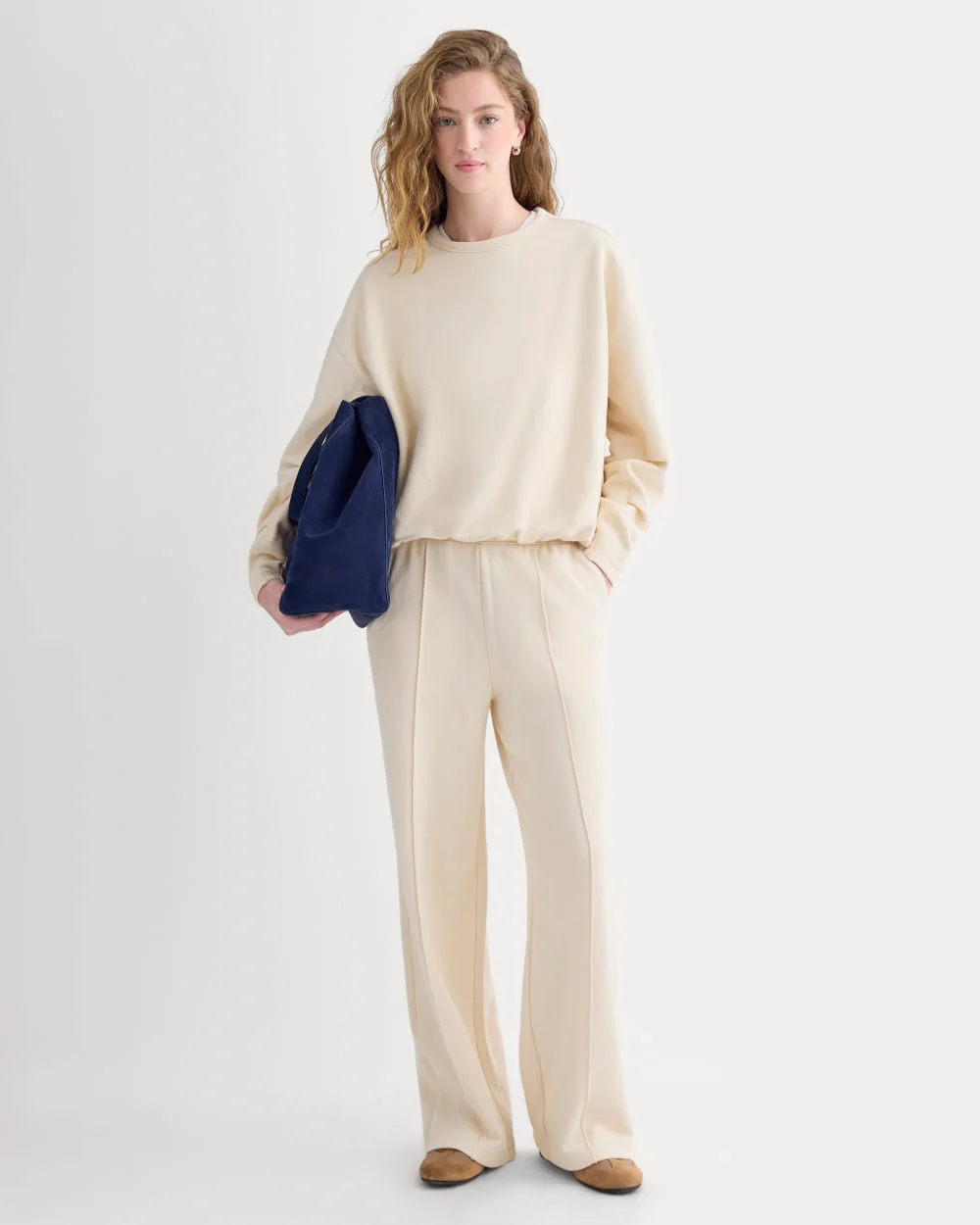 Lightweight Terry Bubble Sweatshirt | Parchment - Image 6