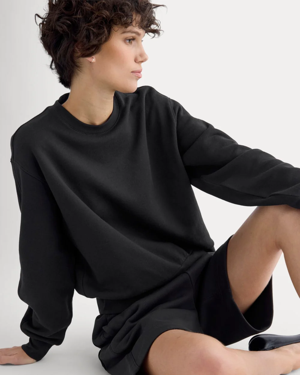 Lightweight Terry Blouson Crew | Black - Image 4