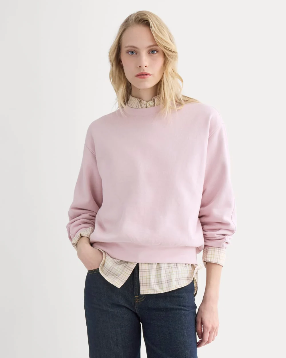 Lightweight Terry Blouson Crew | Burnished Lilac
