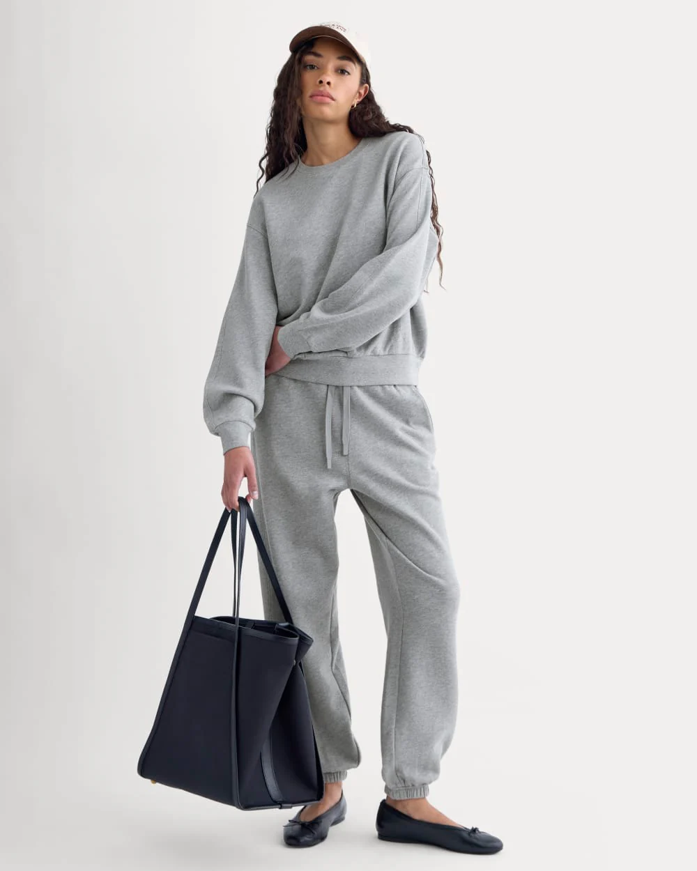 Lightweight Terry Blouson Crew | Vintage Heather Grey - Image 3
