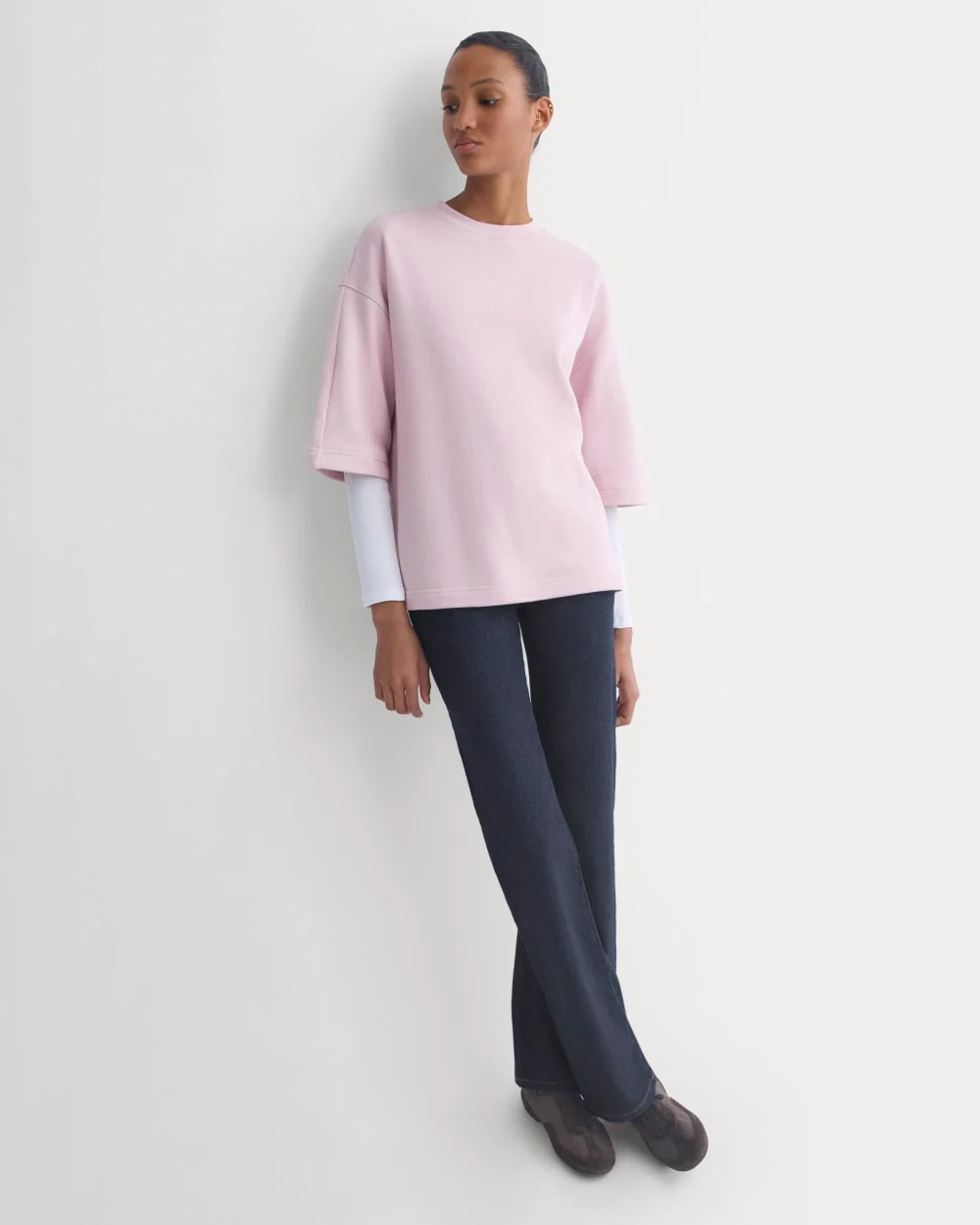 Lightweight Terry Oversized Tee | Burnished Lilac - Image 3