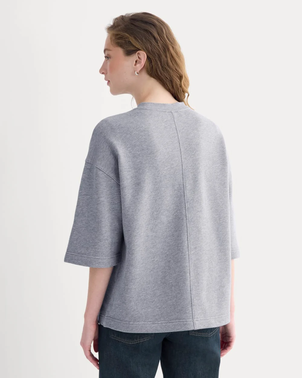 Lightweight Terry Oversized Tee | Vintage Heather Grey - Image 5
