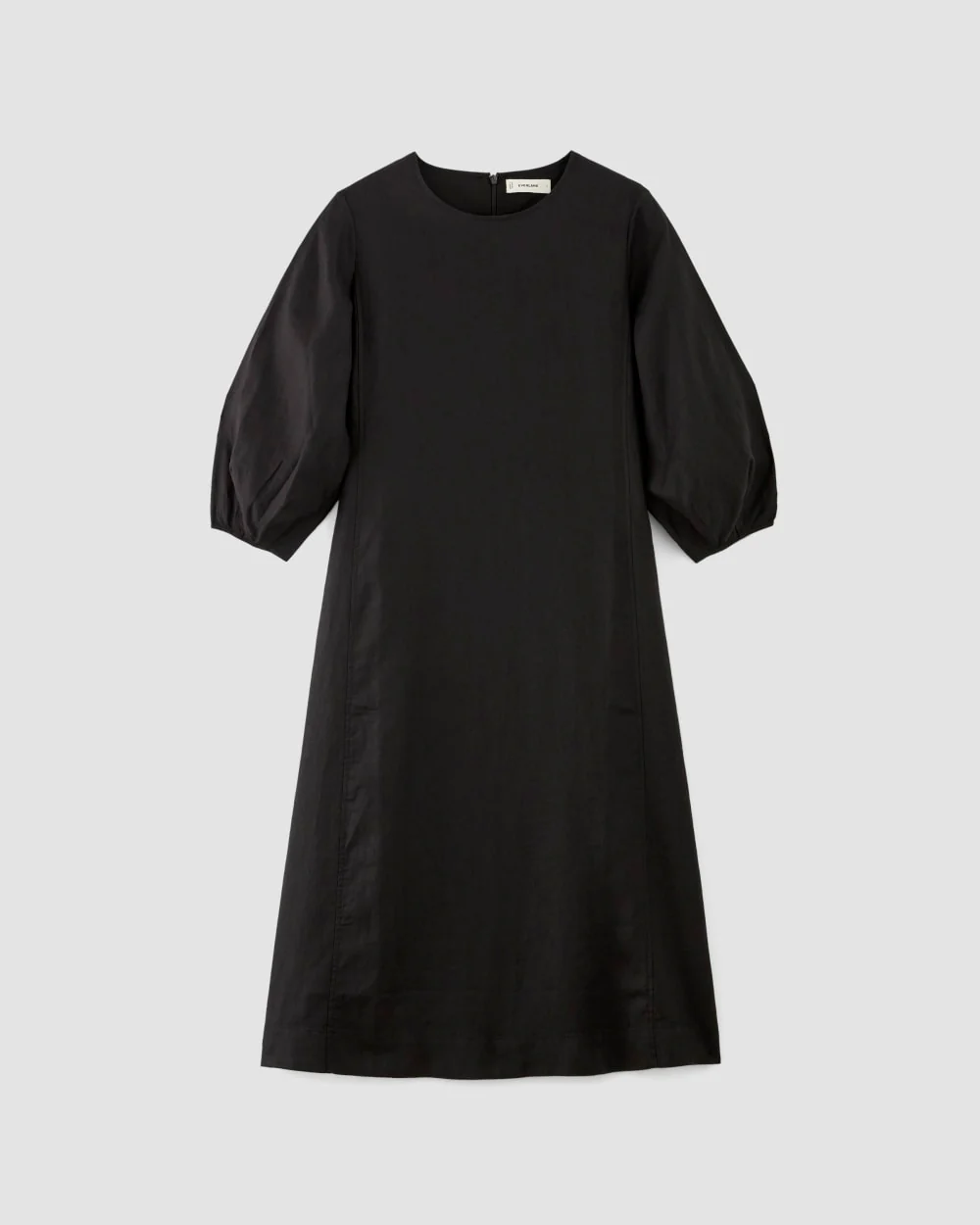 The Linen A-Line Midi Dress | Black - Image 2