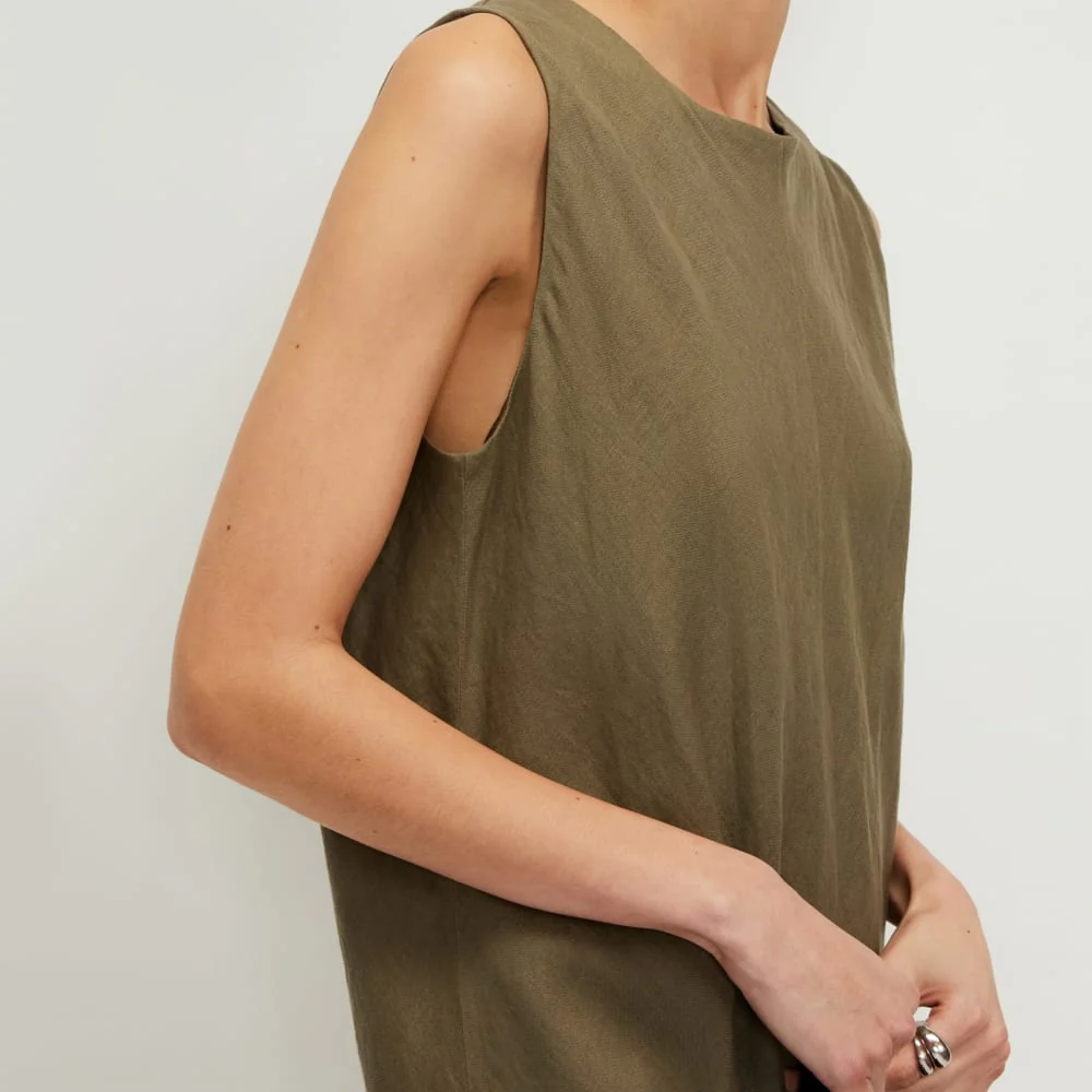 The Linen Bias Cut Dress | Kalamata - Image 4
