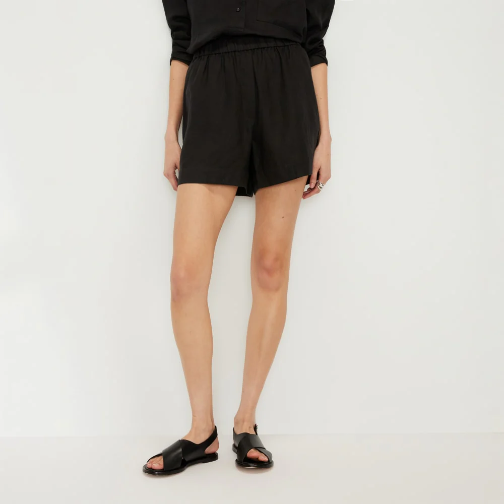 The Linen Boxer Short | Black