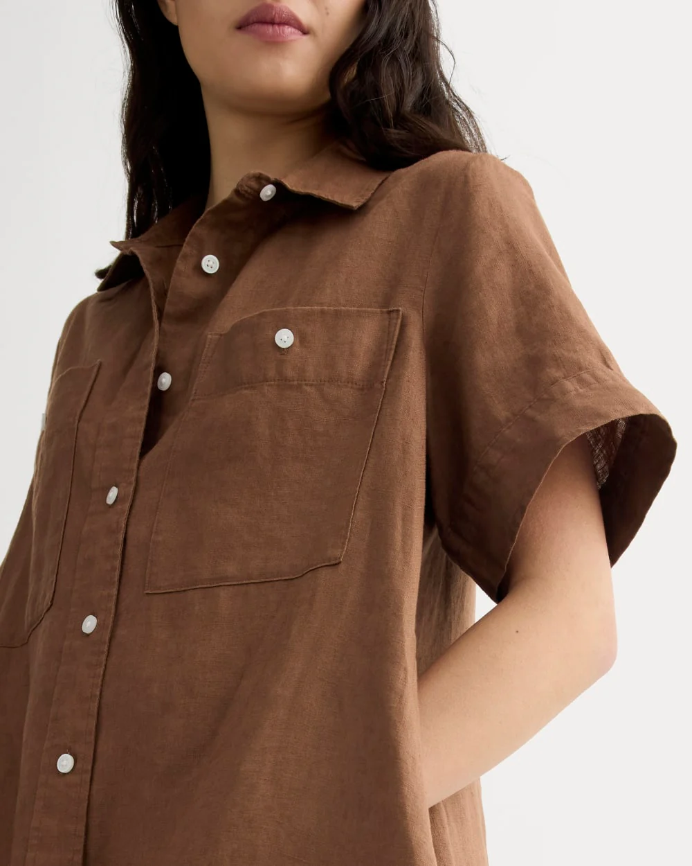 The Daytripper Dress in Linen | Cedarwood - Image 4