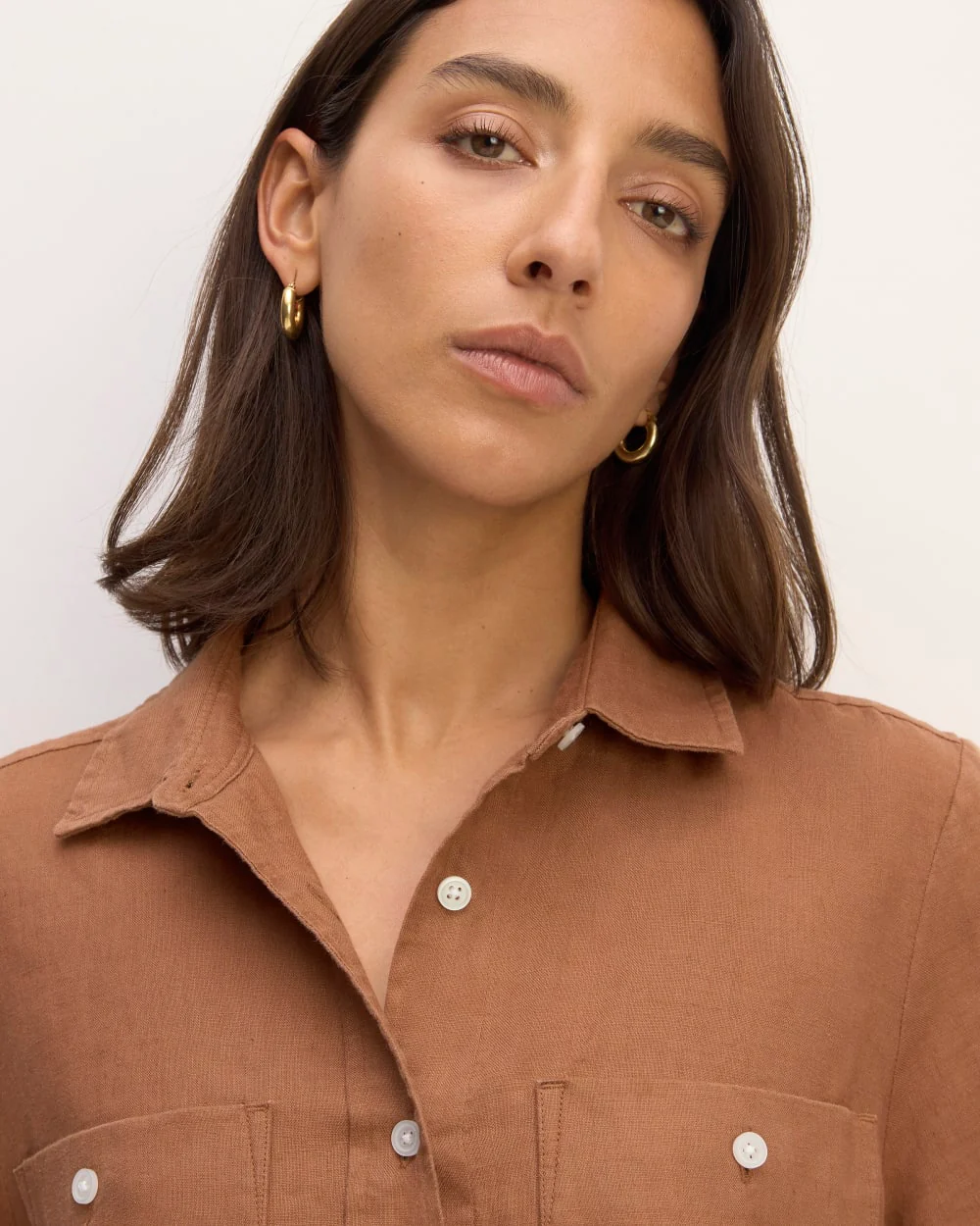 The Daytripper Dress in Linen | Carob Brown - Image 4