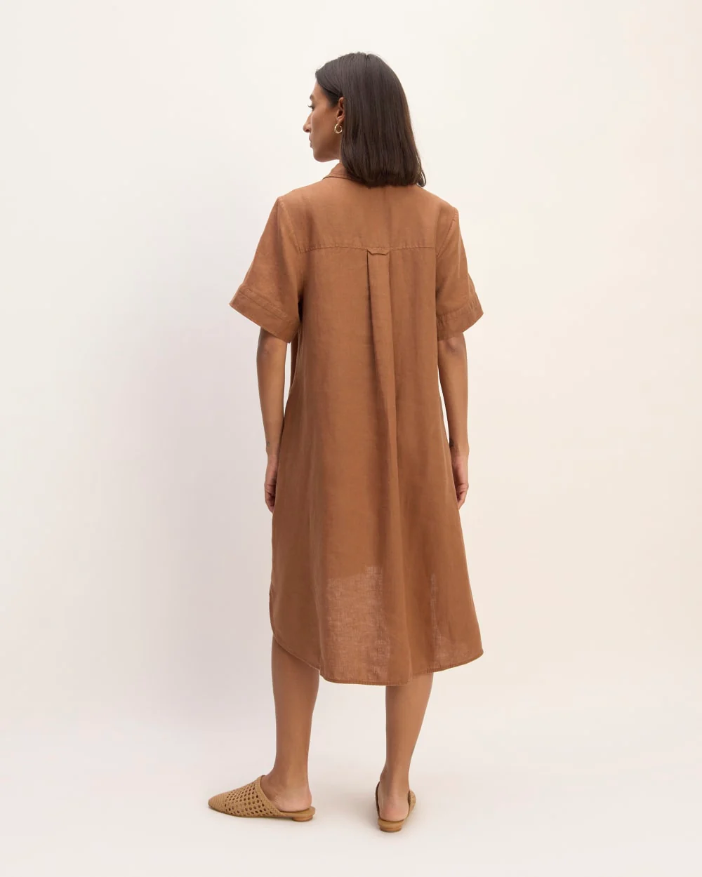 The Daytripper Dress in Linen | Carob Brown - Image 6