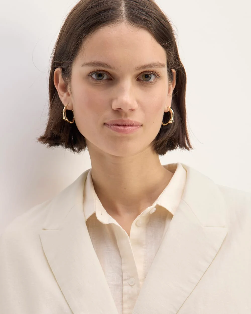 The Linen Double Breasted Blazer | Bone - Image 4