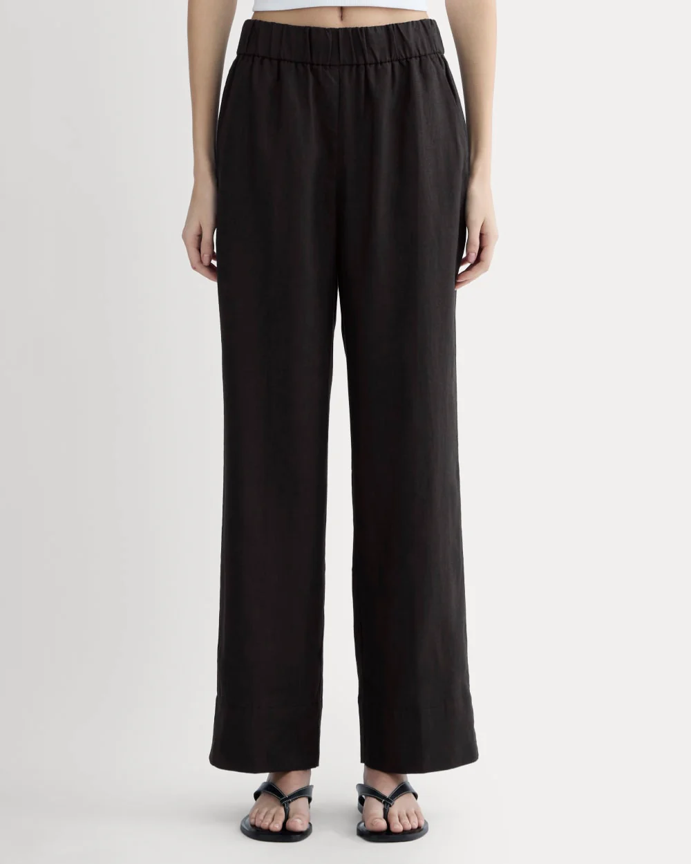 The Linen Easy Pant | Black - Image 3
