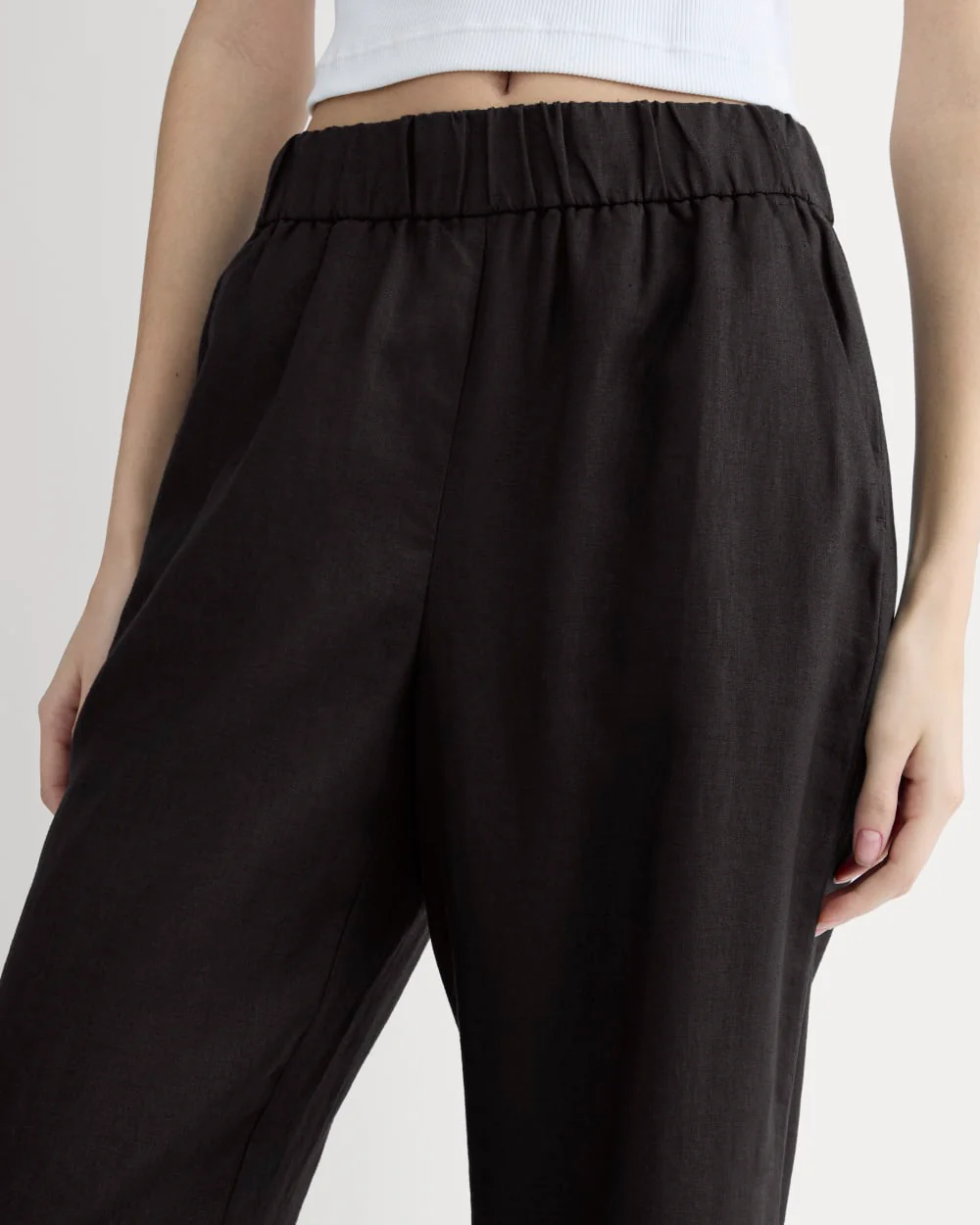 The Linen Easy Pant | Black - Image 4