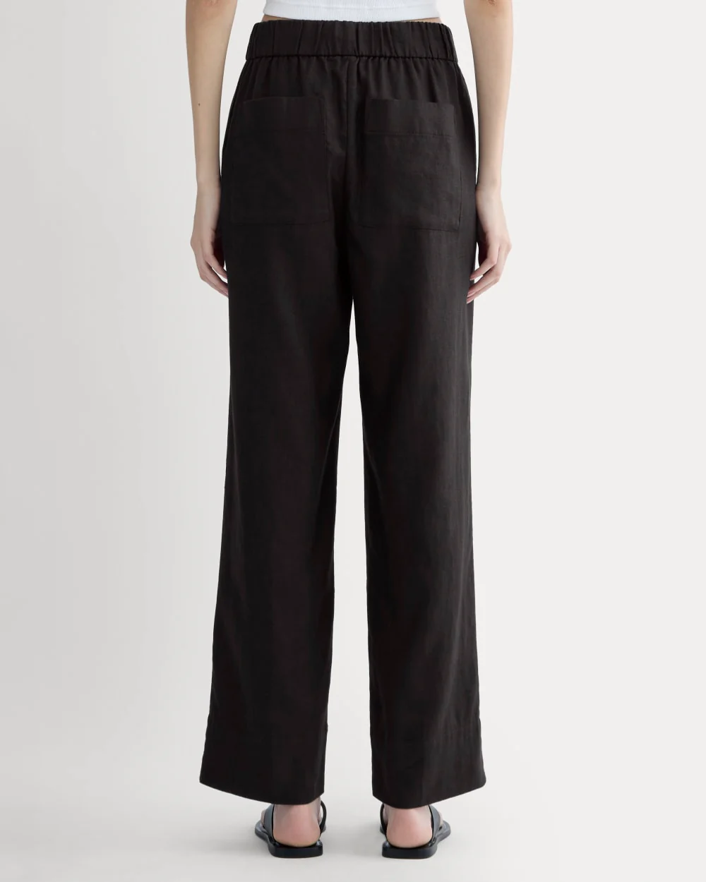 The Linen Easy Pant | Black - Image 5
