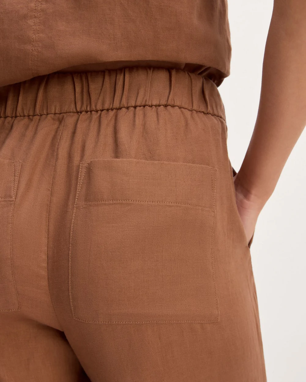 The Linen Easy Pant | Carob Brown - Image 5