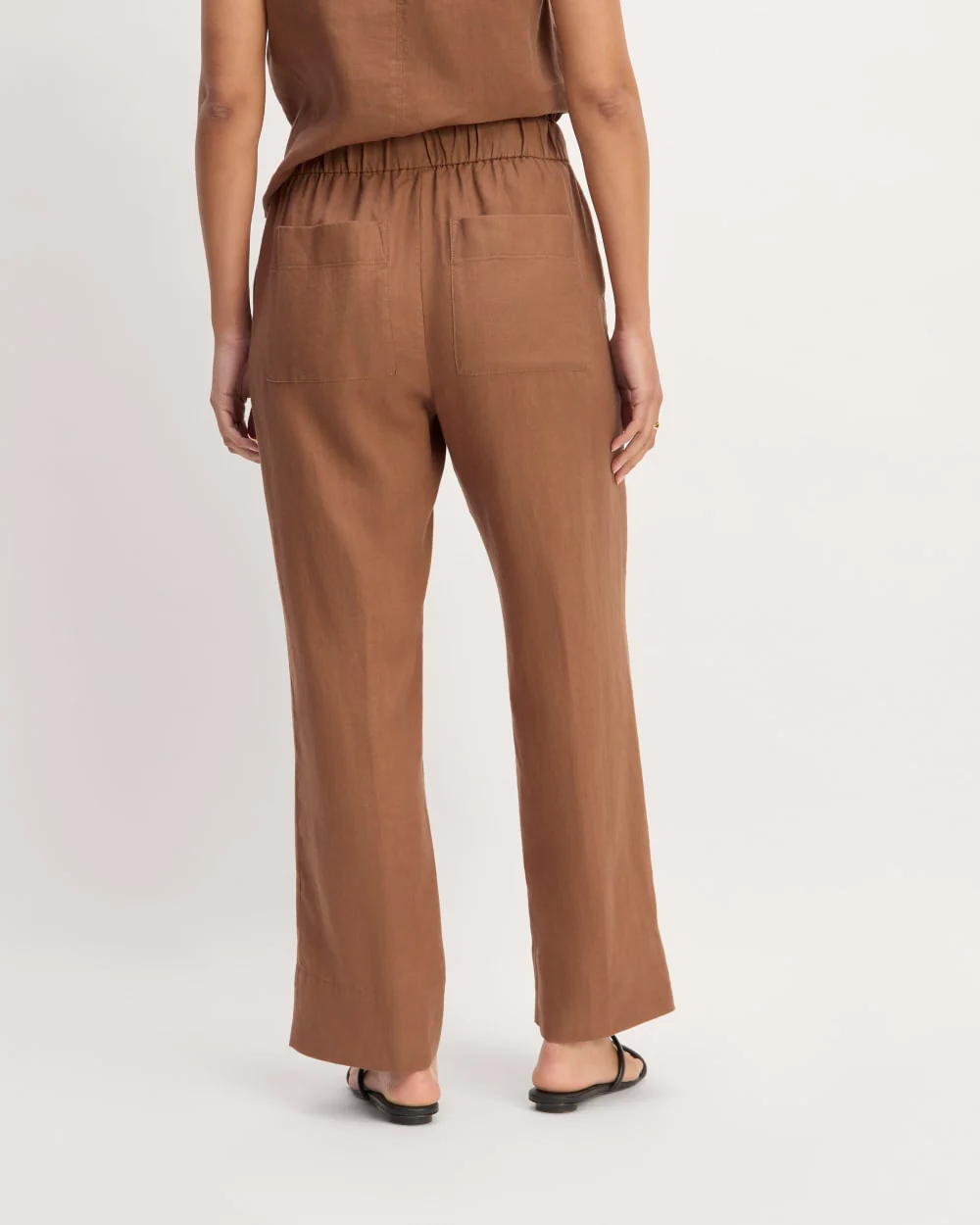 The Linen Easy Pant | Carob Brown - Image 6