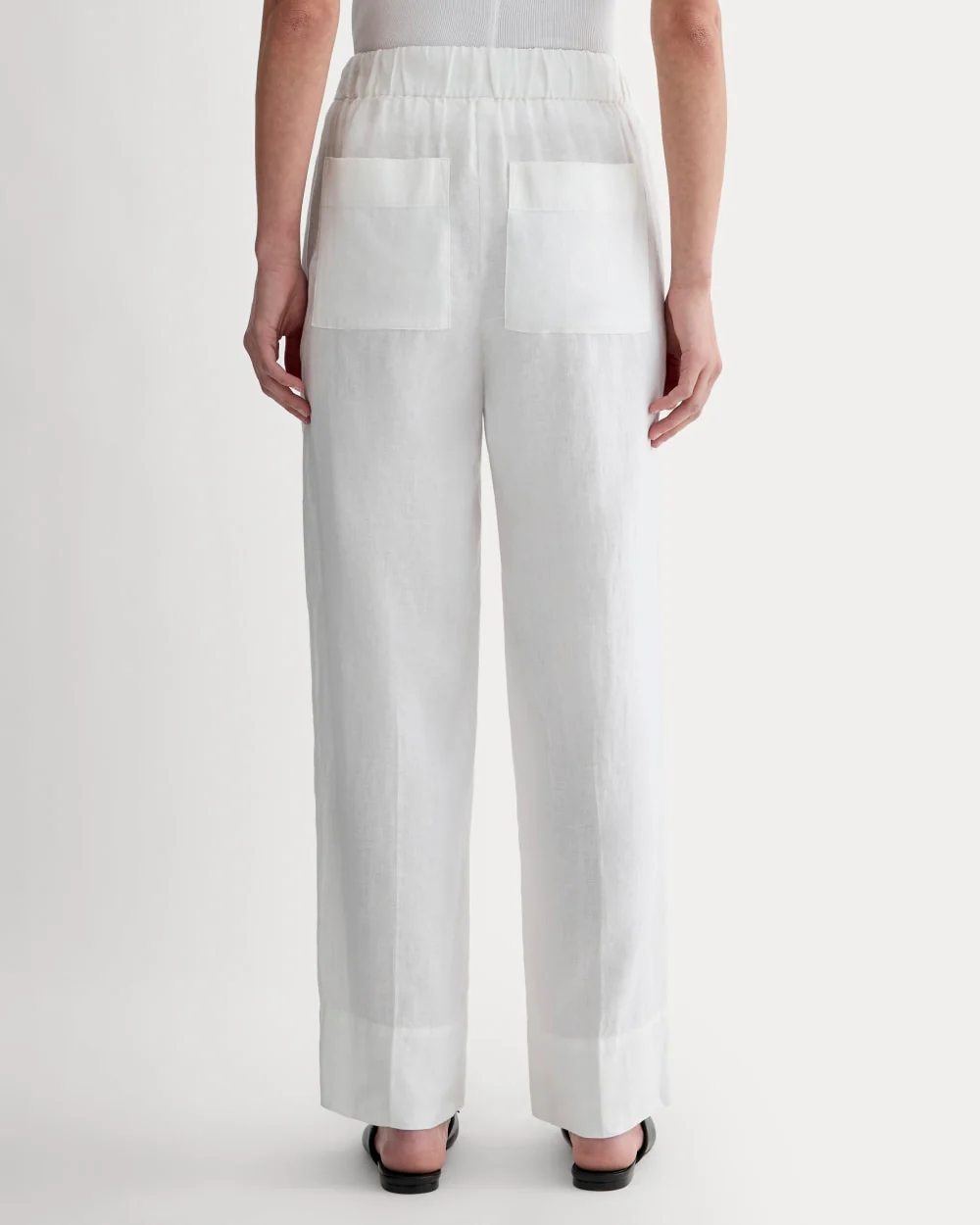 The Linen Easy Pant | White - Image 5