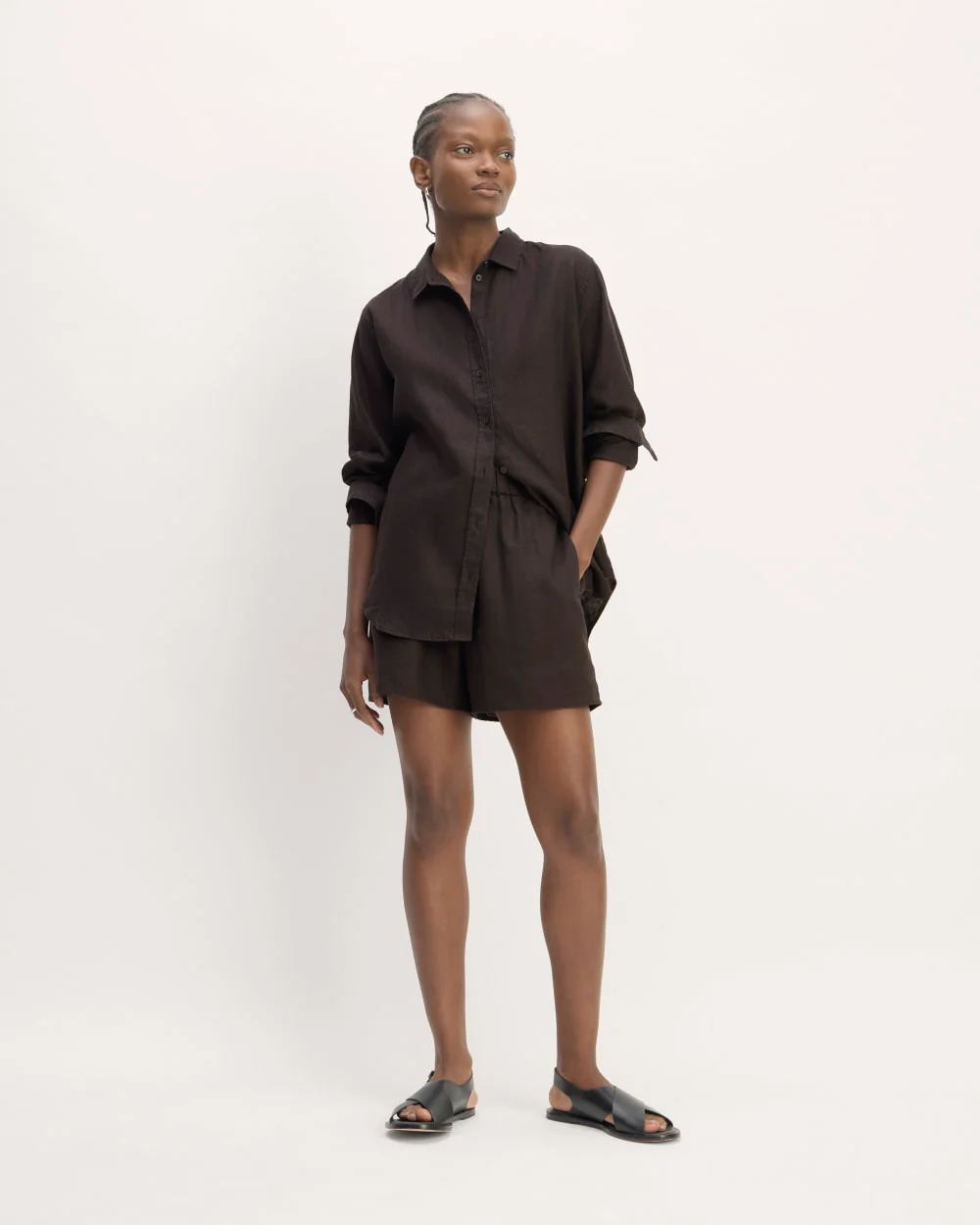 The Linen Easy Short | Black