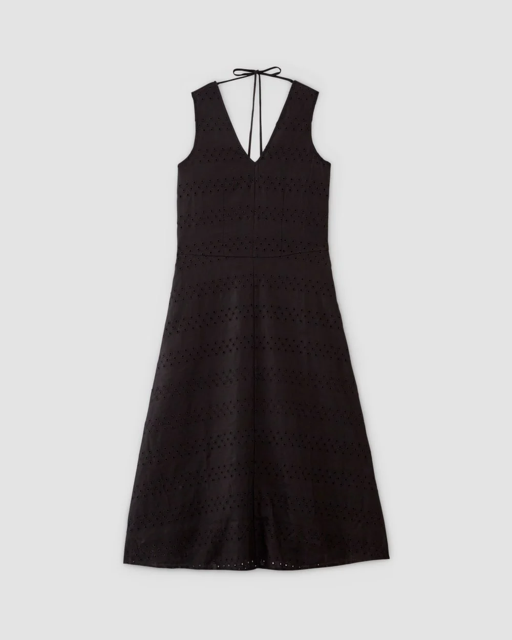 The Linen Eyelet Maxi Dress | Black Eyelet - Image 2