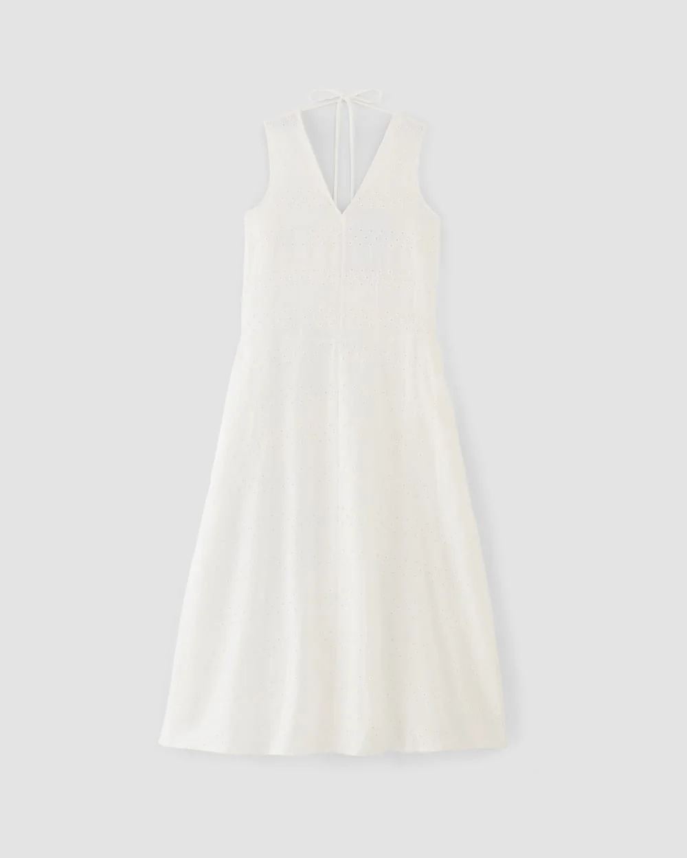 The Linen Eyelet Maxi Dress | White Eyelet - Image 2