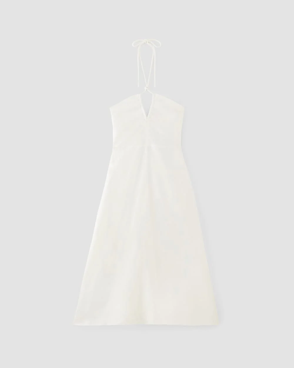 The Linen Halter-Neck Dress | White - Image 2