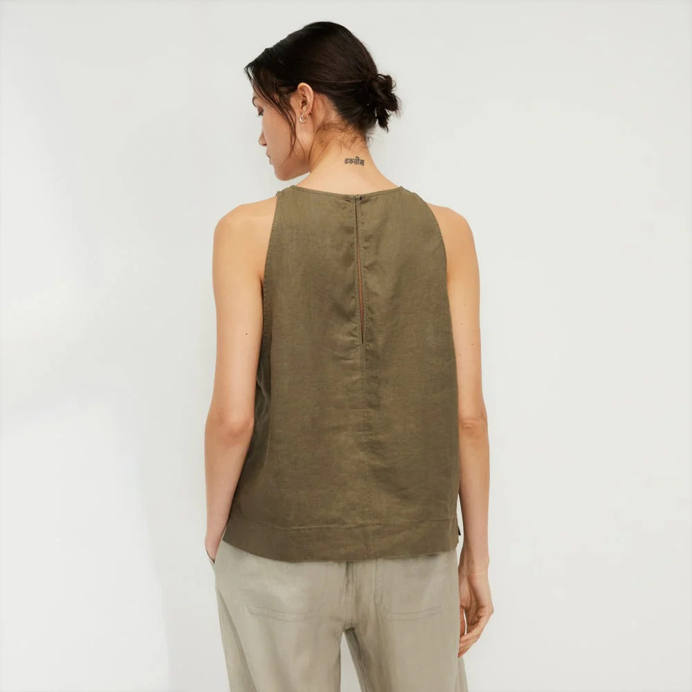 The Linen High-Neck Tank | Kalamata - Image 3